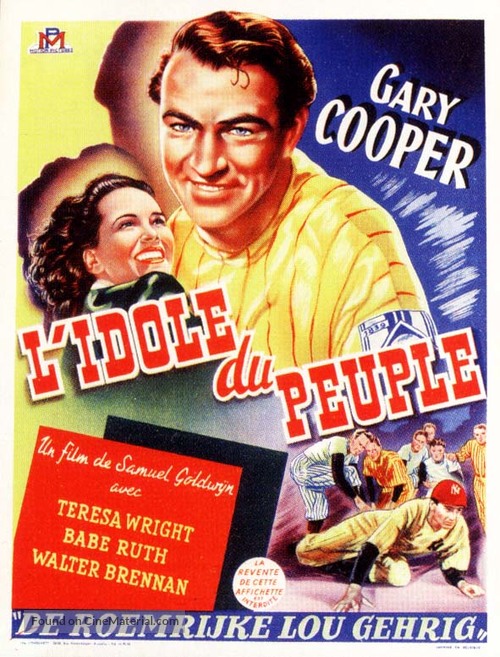 The Pride of the Yankees - Belgian Movie Poster