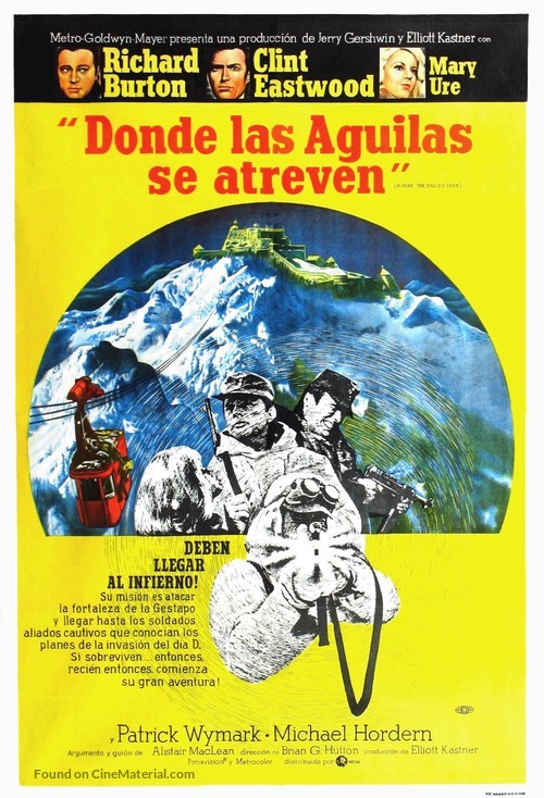 Where Eagles Dare - Argentinian Movie Poster