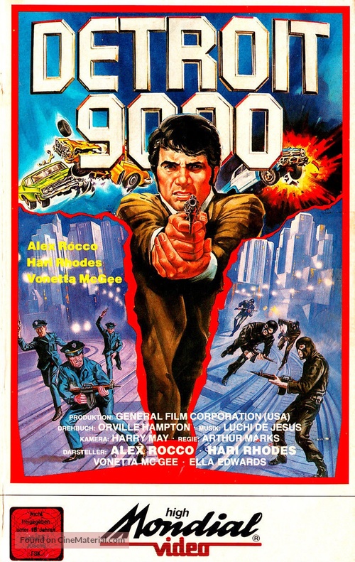 Detroit 9000 - German VHS movie cover
