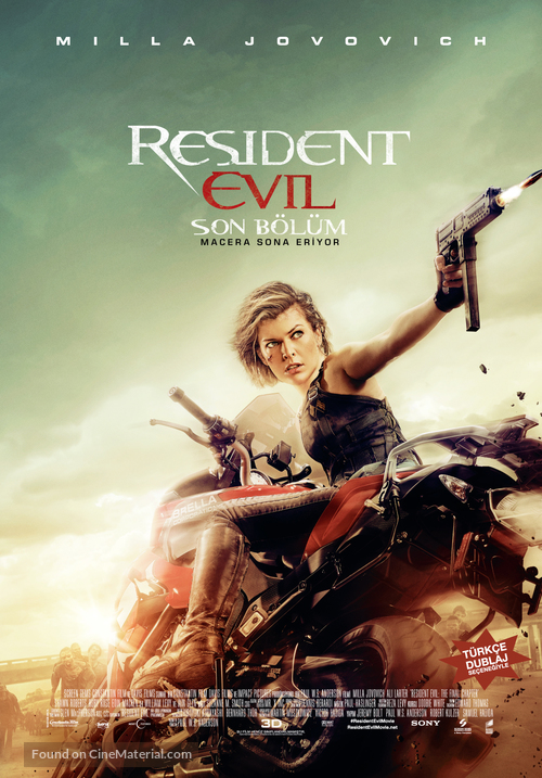 Resident Evil: The Final Chapter - Turkish Movie Poster