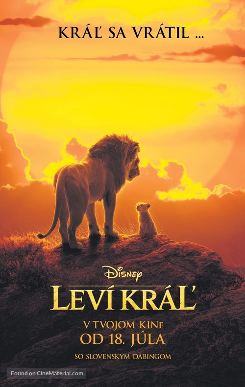 The Lion King - Slovak Movie Poster
