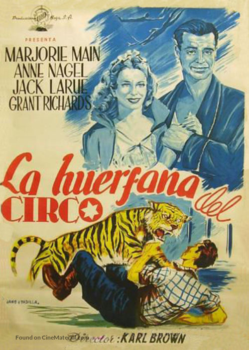 Under the Big Top - Spanish Movie Poster