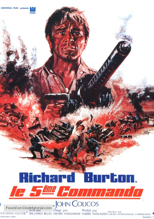 Raid on Rommel - French Movie Poster