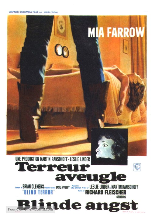 Blind Terror - Belgian Movie Poster