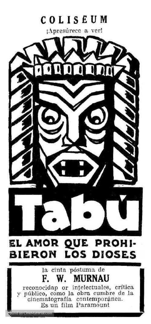 Tabu - Spanish poster