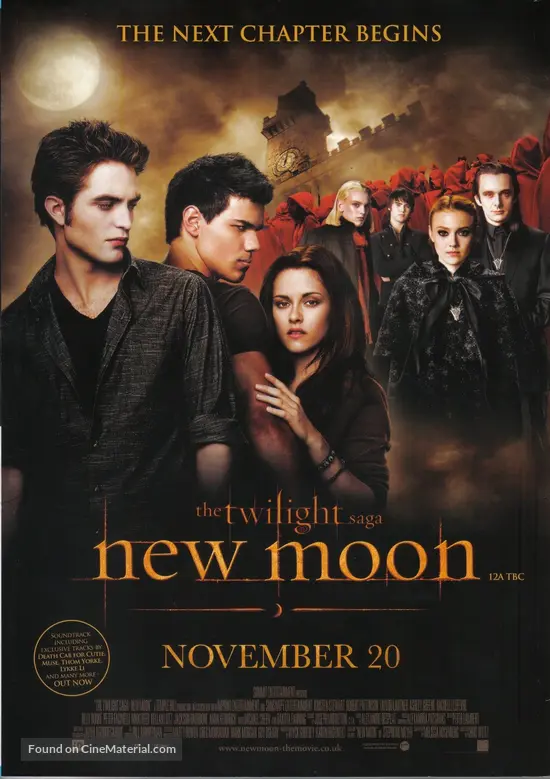 The Twilight Saga New Moon (2009) British movie poster