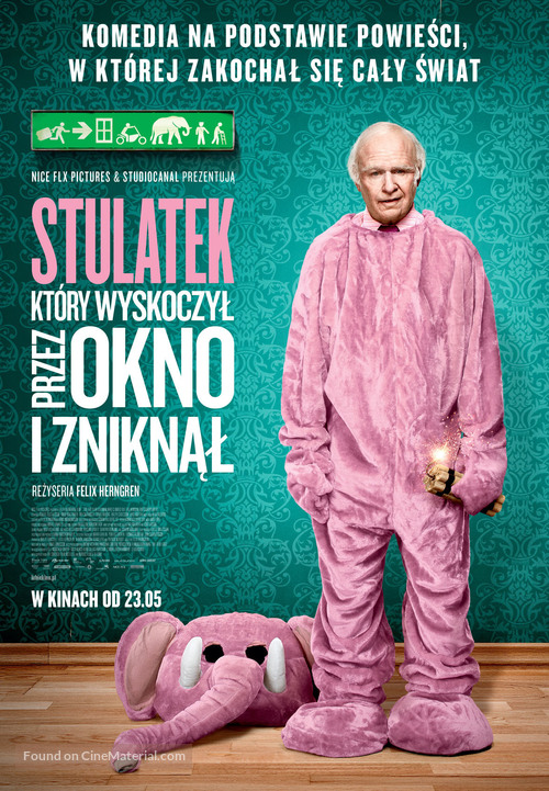 Hundra&aring;ringen som klev ut genom f&ouml;nstret och f&ouml;rsvann - Polish Movie Poster