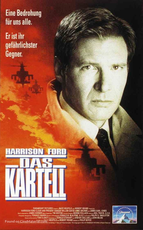 Clear and Present Danger - German VHS movie cover