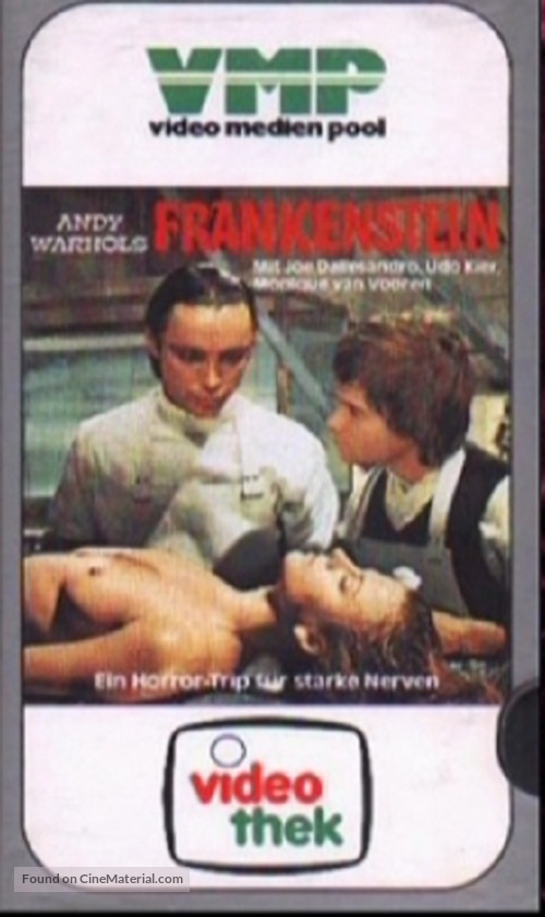 Flesh for Frankenstein - German VHS movie cover