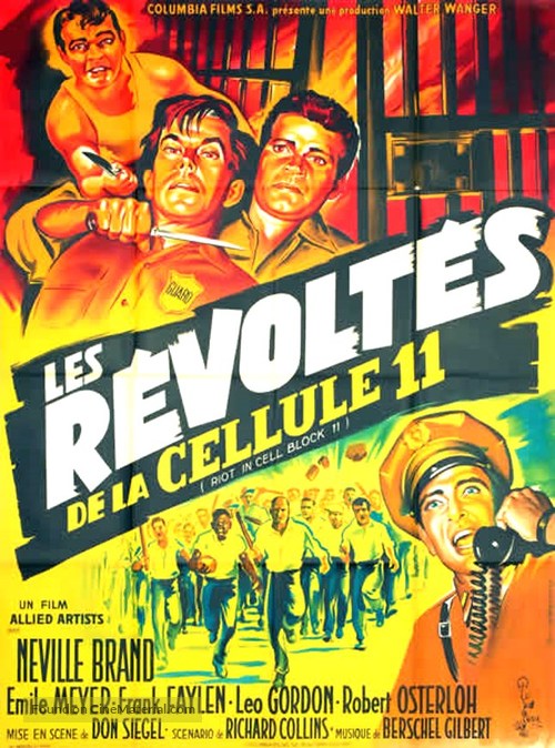 Riot in Cell Block 11 - French Movie Poster