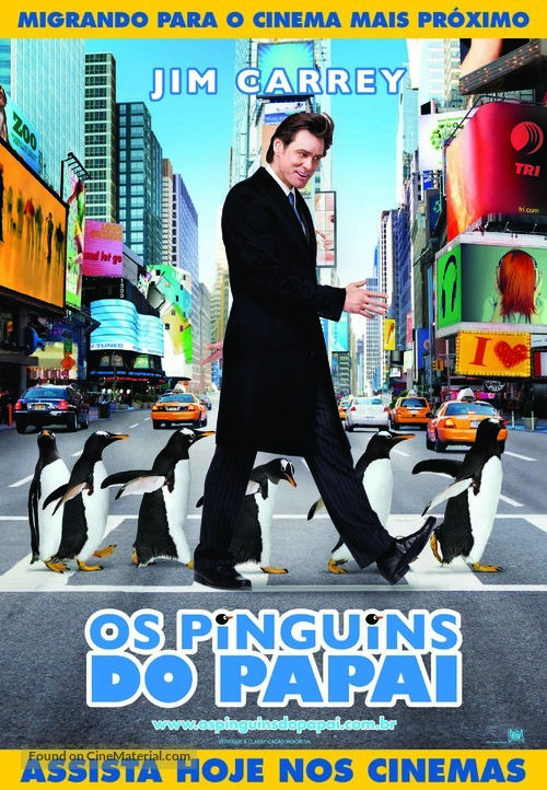 Mr. Popper&#039;s Penguins - Brazilian Movie Poster