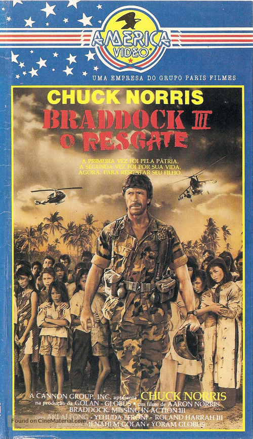 Braddock: Missing in Action III - Brazilian VHS movie cover