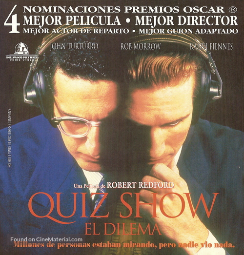 Quiz Show - Argentinian DVD movie cover