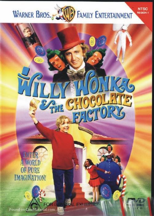 Willy Wonka &amp; the Chocolate Factory - Australian DVD movie cover