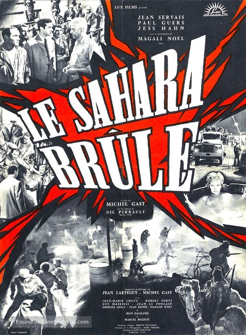 Le Sahara br&ucirc;le - French Movie Poster