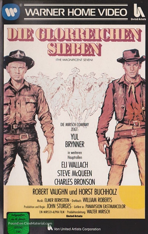The Magnificent Seven - German VHS movie cover