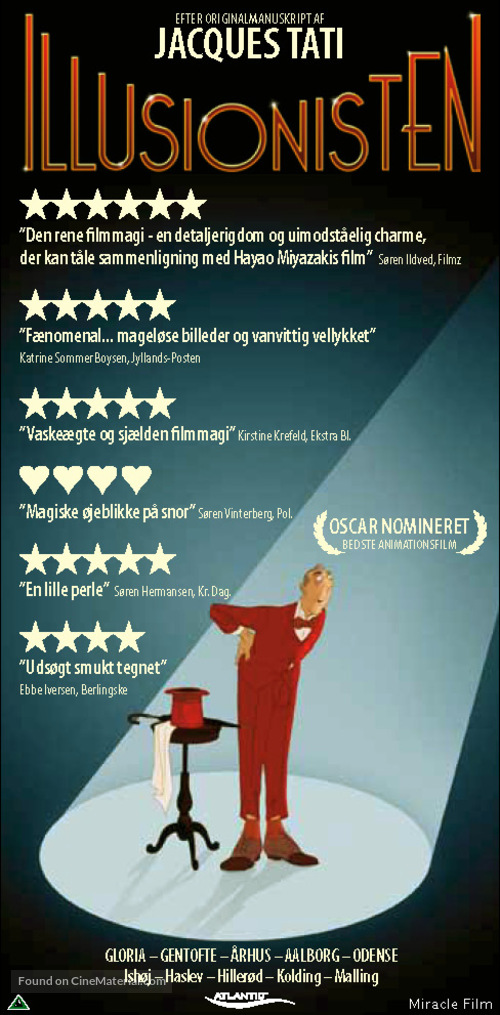L&#039;illusionniste - Danish Movie Poster