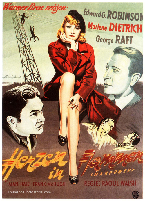 Manpower - German Movie Poster