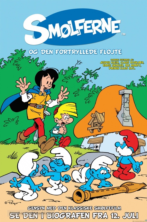 La fl&ucirc;te &agrave; six schtroumpfs - Danish DVD movie cover