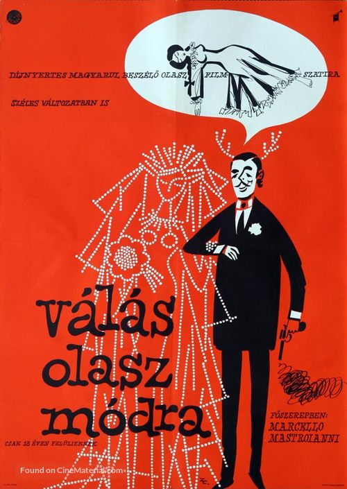 Divorzio all&#039;italiana - Hungarian Movie Poster