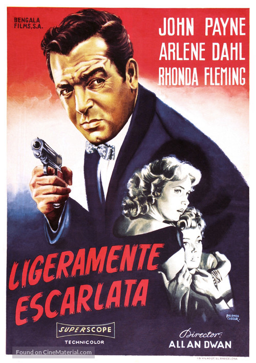 Slightly Scarlet - Spanish Movie Poster