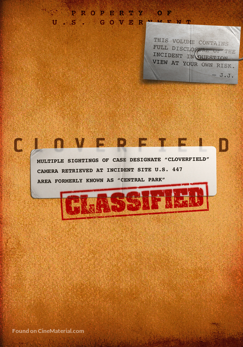 Cloverfield - DVD movie cover