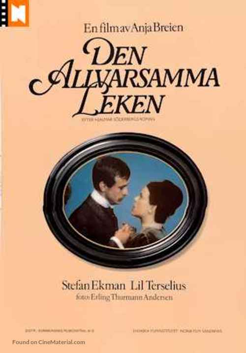 Den allvarsamma leken - Norwegian DVD movie cover