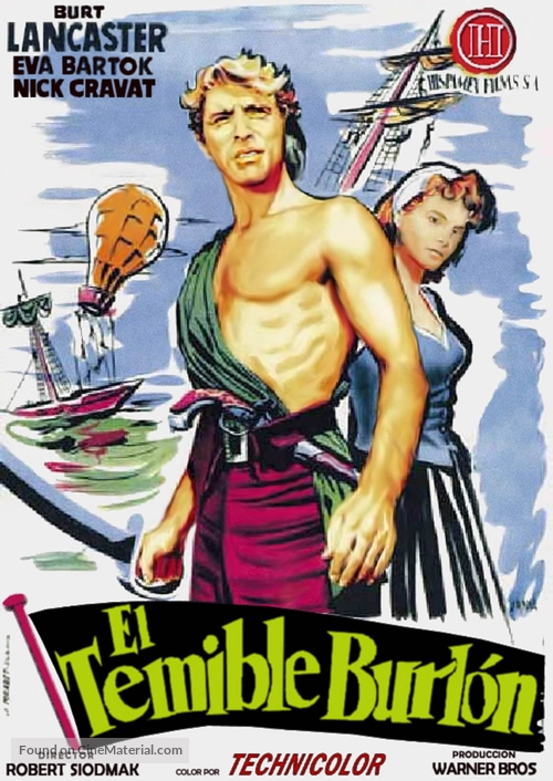 The Crimson Pirate - Spanish Movie Poster