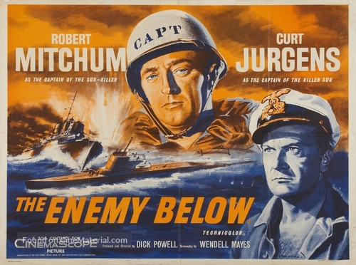 The Enemy Below - British Movie Poster