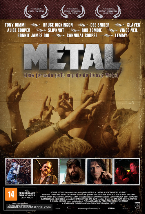Metal: A Headbanger&#039;s Journey - Brazilian Movie Poster