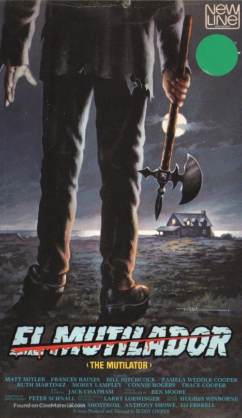 The Mutilator - Spanish VHS movie cover