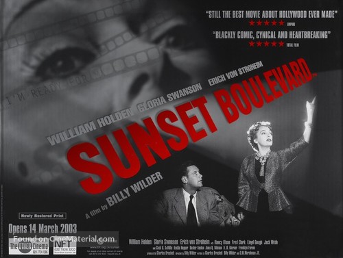 Sunset Blvd. - British Re-release movie poster