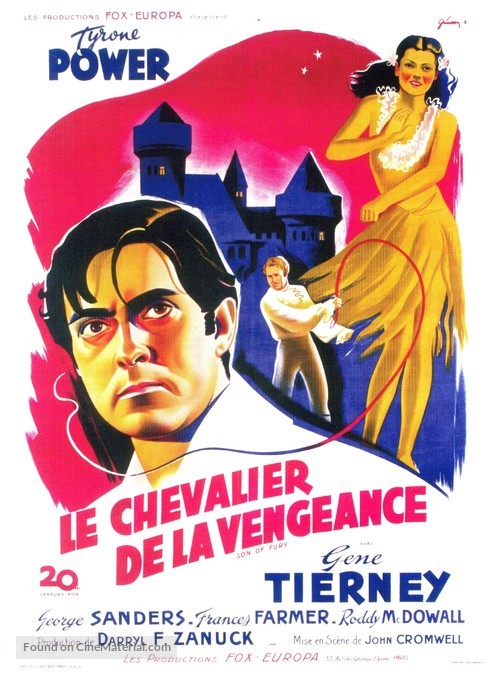 Son of Fury: The Story of Benjamin Blake - French Movie Poster