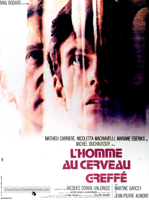 L&#039;homme au cerveau greff&eacute; - French Movie Poster