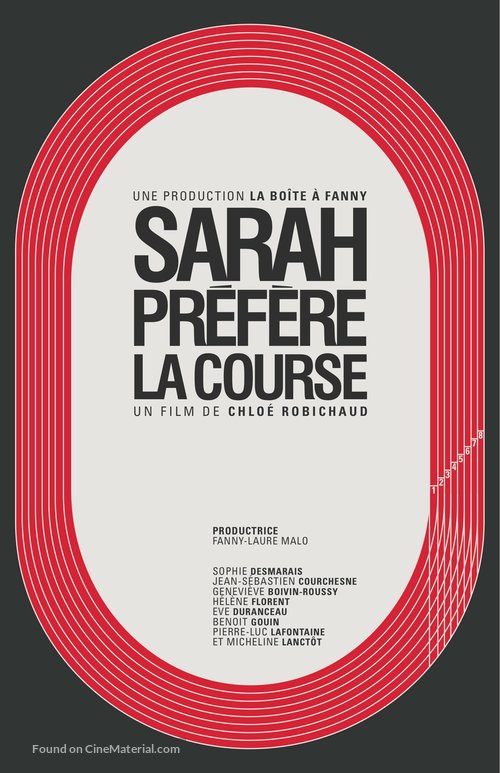 Sarah pr&eacute;f&egrave;re la course - Canadian Movie Poster