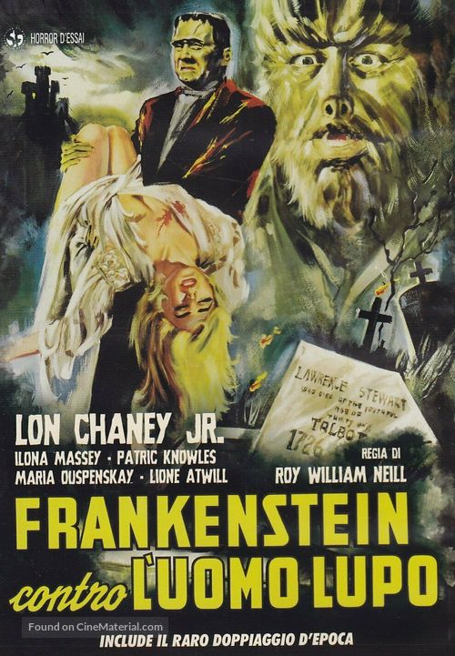 Frankenstein Meets the Wolf Man - Italian DVD movie cover