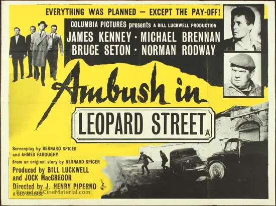 Ambush in Leopard Street (1962) British movie poster
