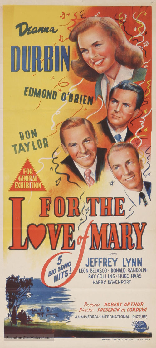 For the Love of Mary - Australian Movie Poster