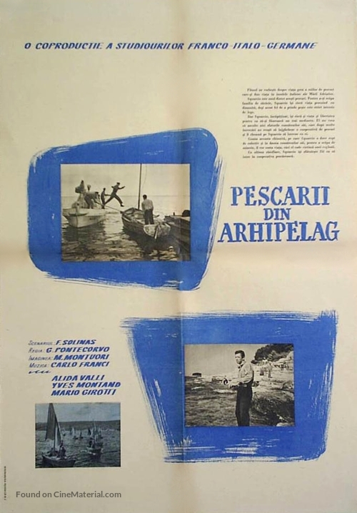La grande strada azzurra - Romanian Movie Poster