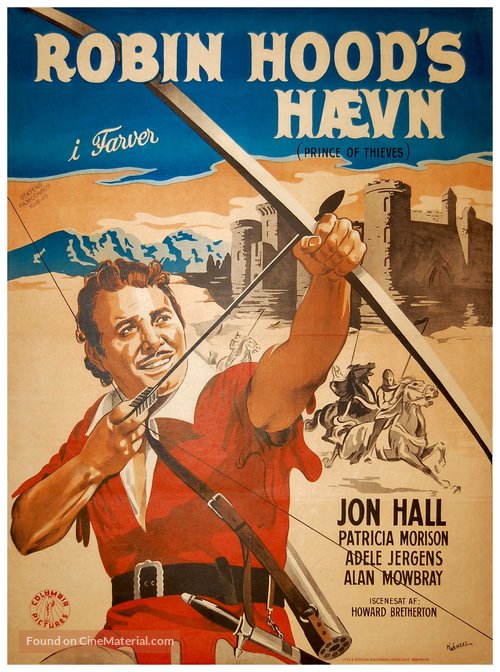 The Prince of Thieves - Danish Movie Poster