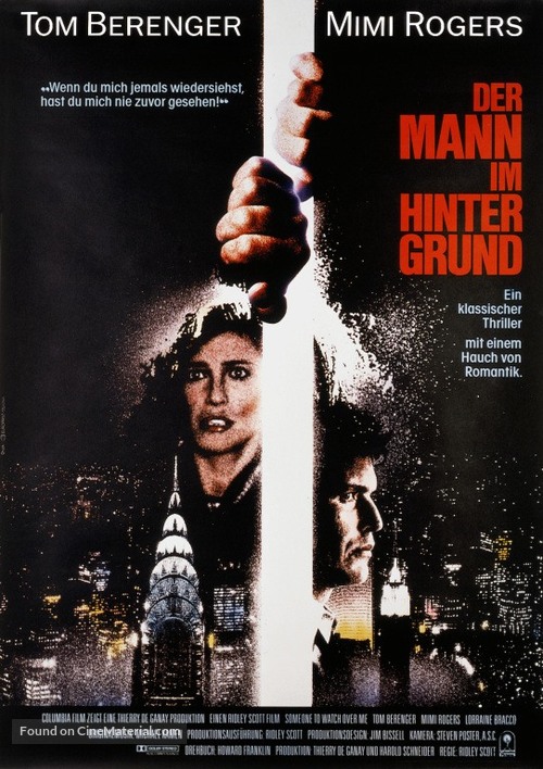 Someone to Watch Over Me - German Movie Poster