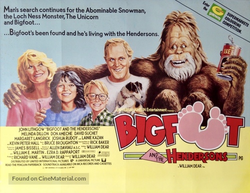 Harry and the Hendersons - British Movie Poster