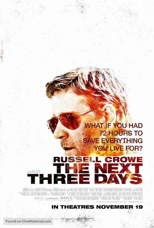 The Next Three Days - Canadian Movie Poster