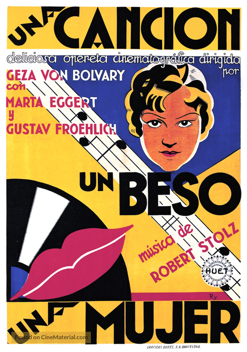 Ein Lied, ein Ku&szlig;, ein M&auml;del - Spanish Movie Poster