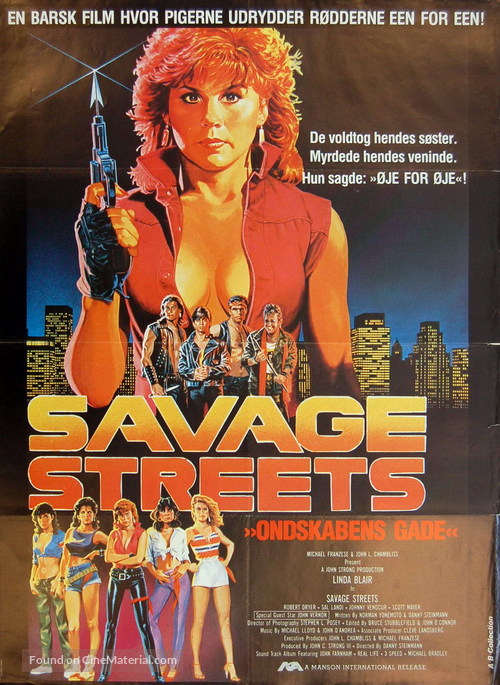 Savage Streets - Danish Movie Poster