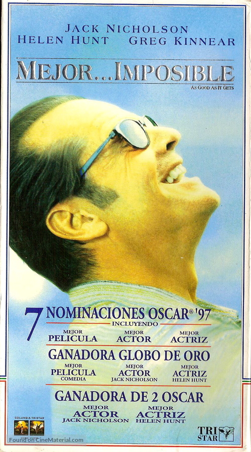 As Good As It Gets - Argentinian VHS movie cover