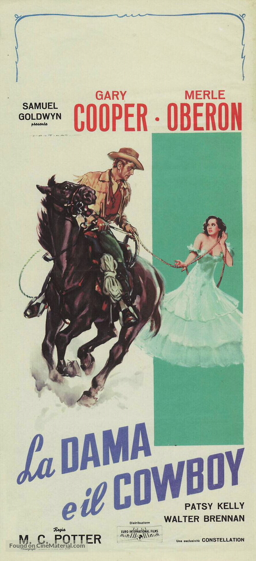 The Cowboy and the Lady - Italian Movie Poster