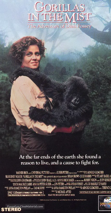 Gorillas in the Mist: The Story of Dian Fossey - VHS movie cover