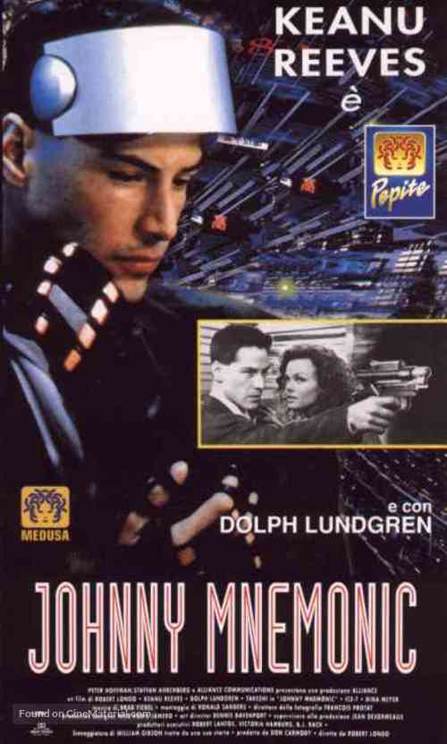 Johnny Mnemonic - Italian VHS movie cover