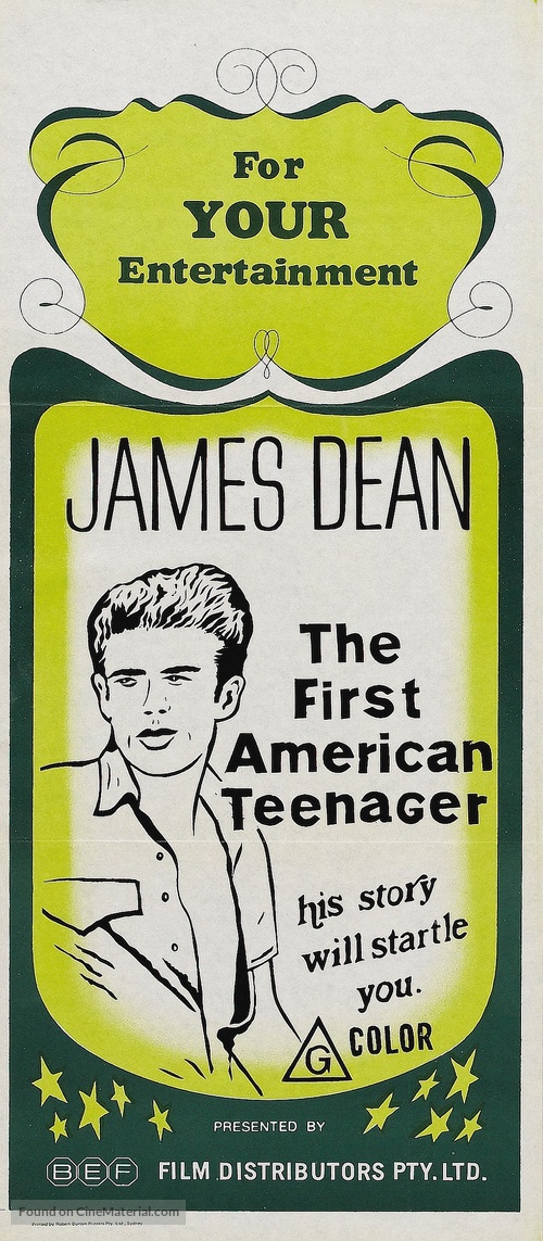 James Dean: The First American Teenager - Australian Movie Poster